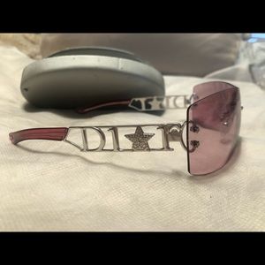 Dior Pink Toned Side Studded Sunglasses